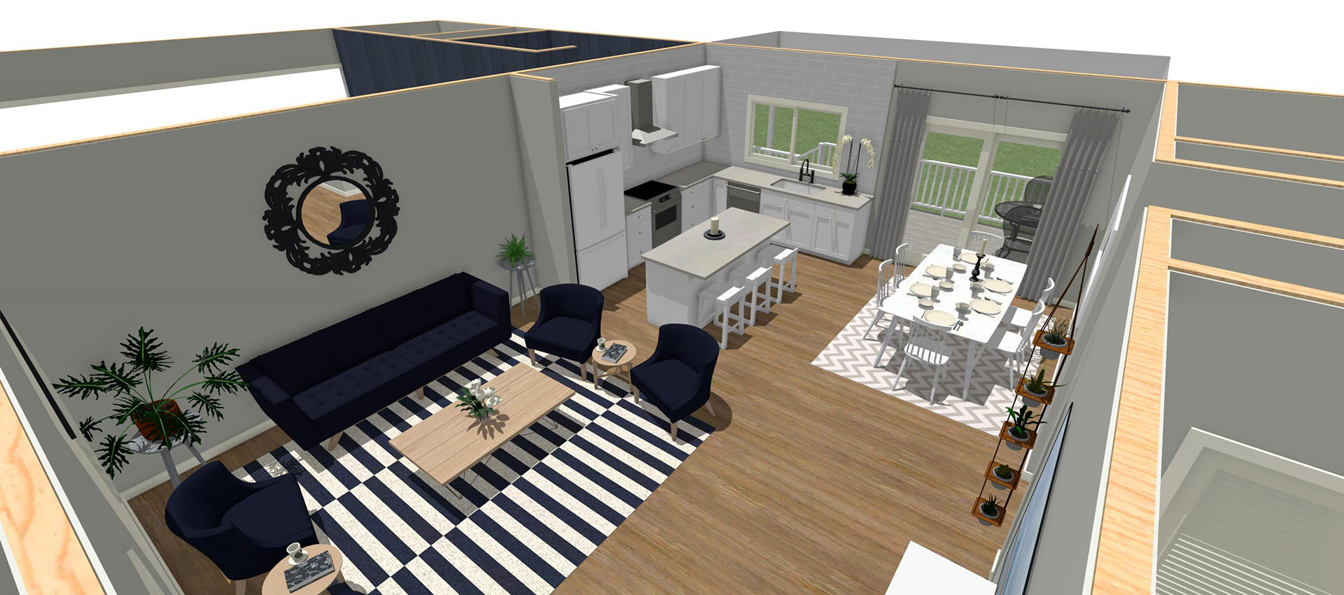 Hale Mauloa floor plan overview living room