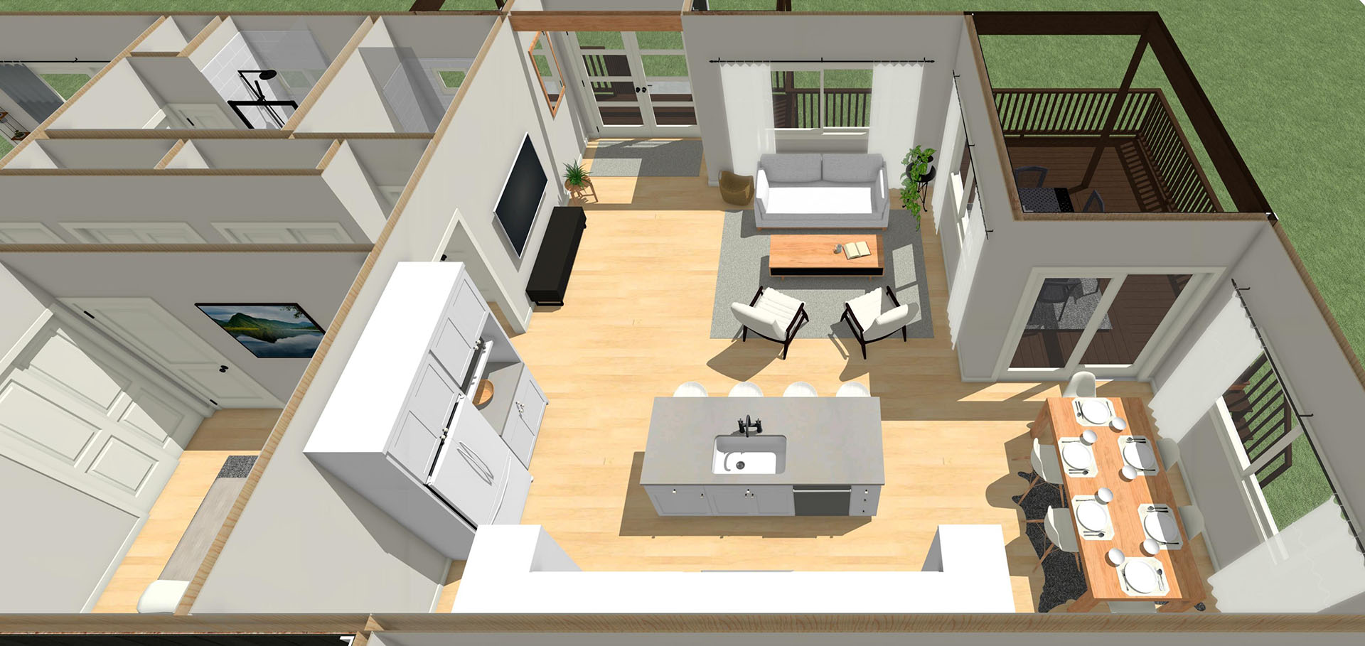 Hokulani floor plan overview of living room