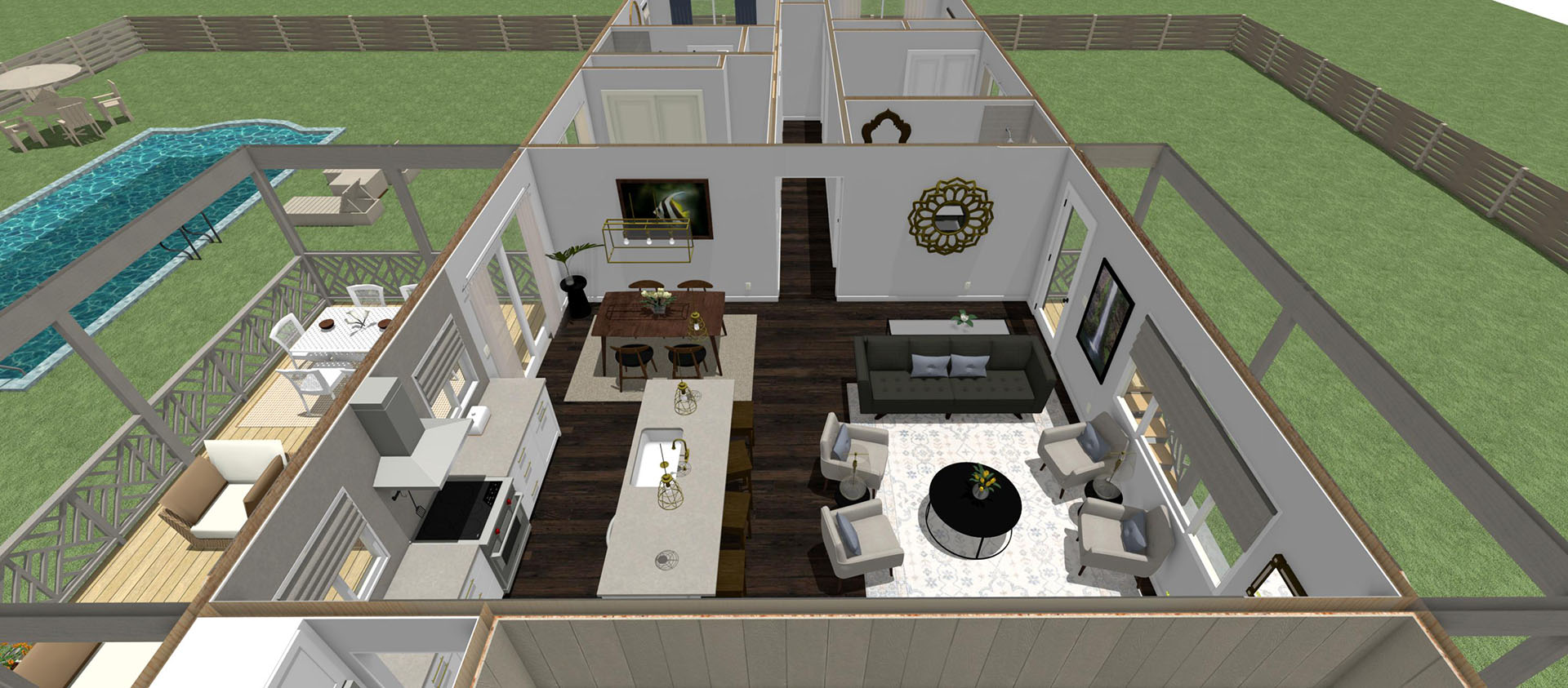 Makamae floor plan overview living room