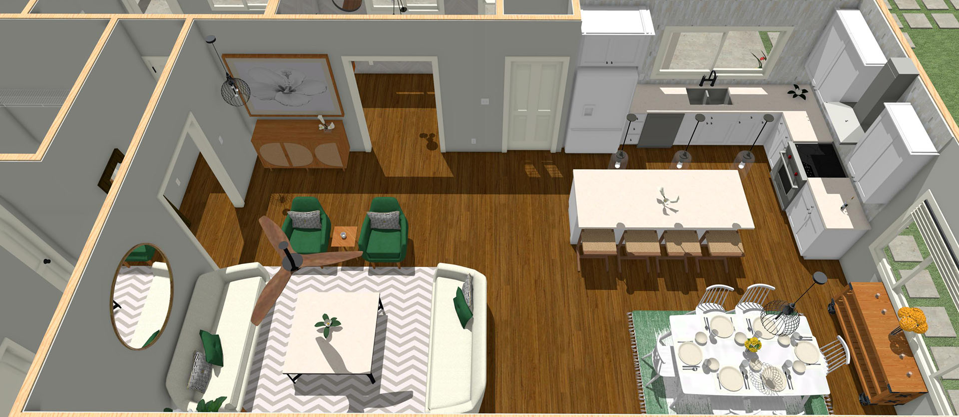 Malihini floor plan living room
