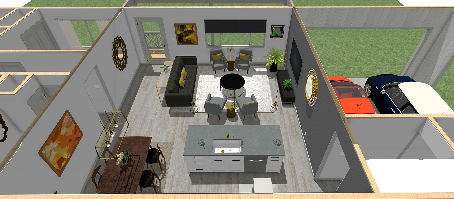 Maluhia floor plan overview living room