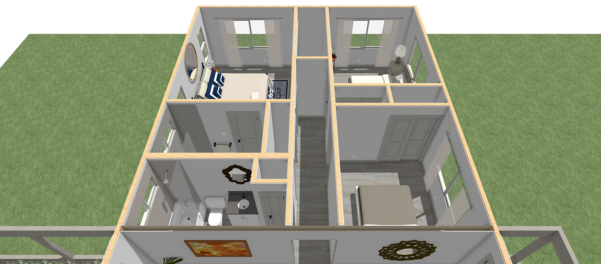 Maluhia floor plan overview bedrooms