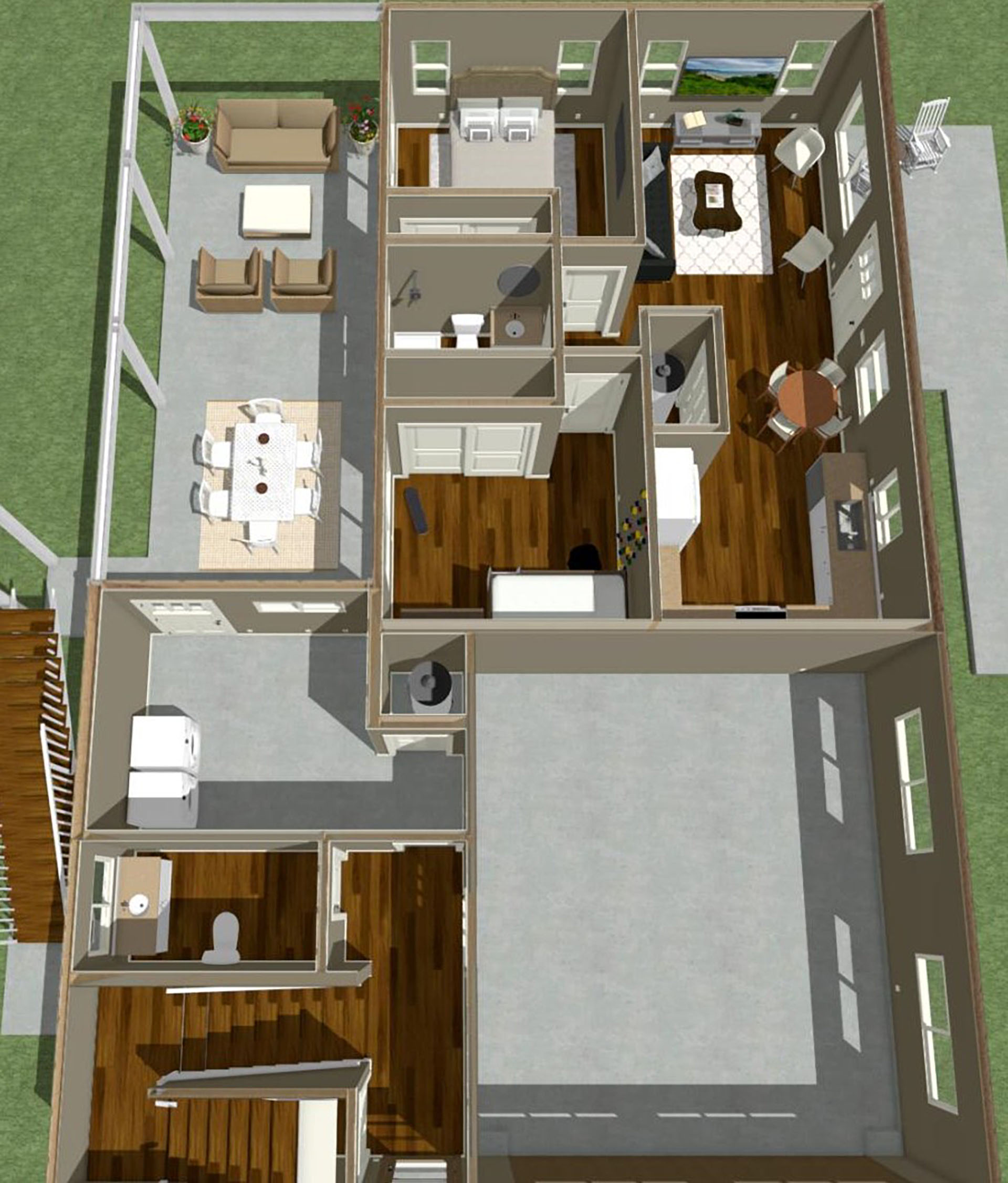 Nohona floor plan of ground floor