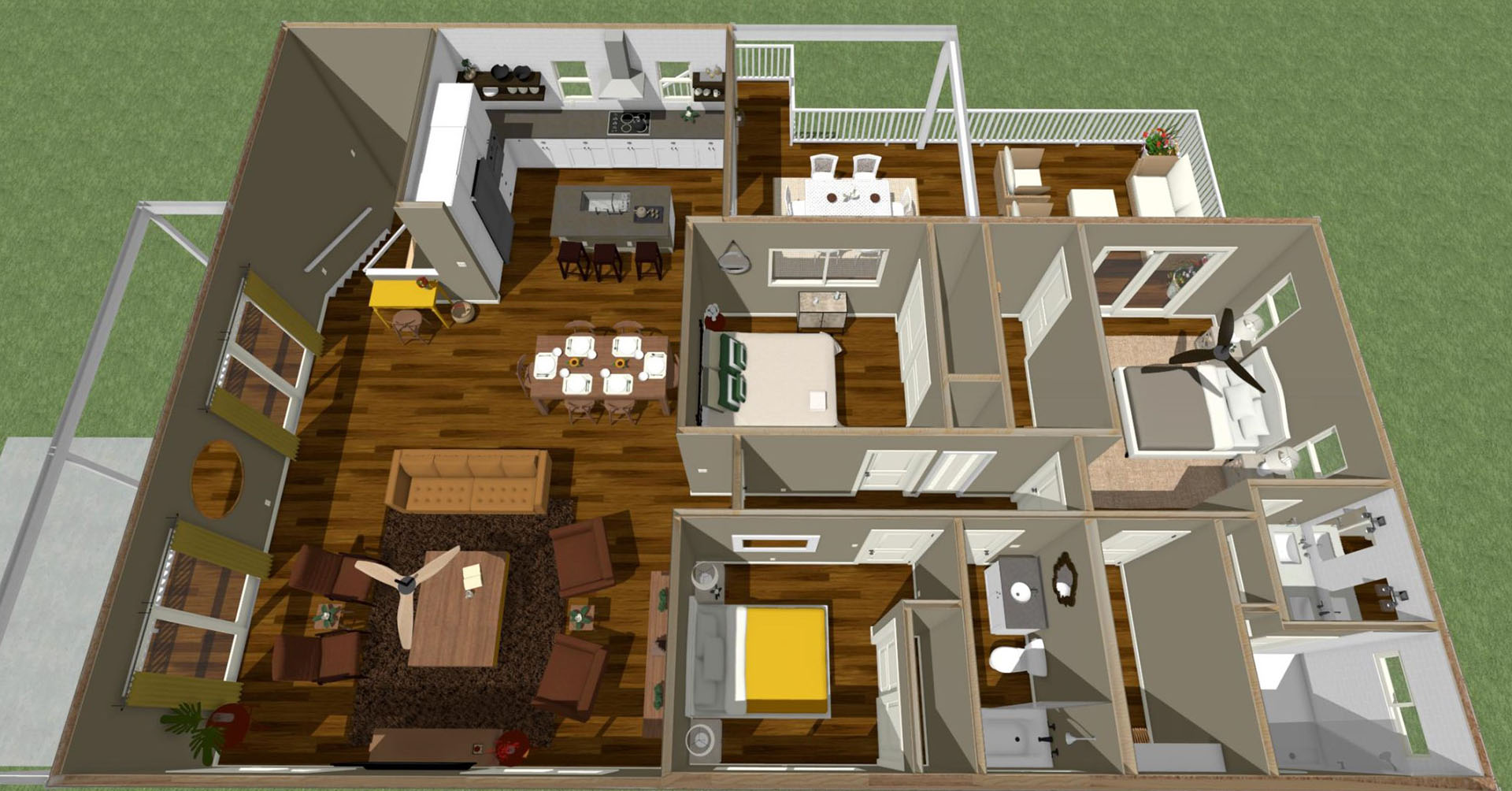 Nohona floor plan overview of main dwelling 2nd floor