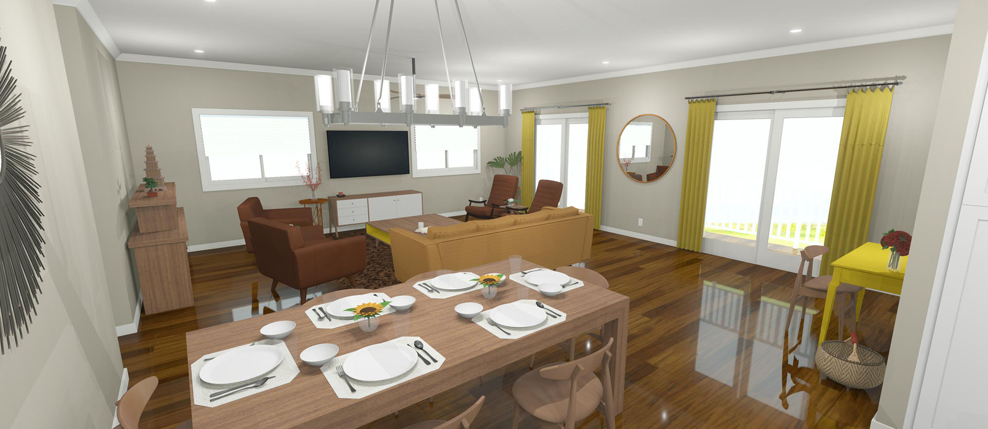 Nohona interior dining and living