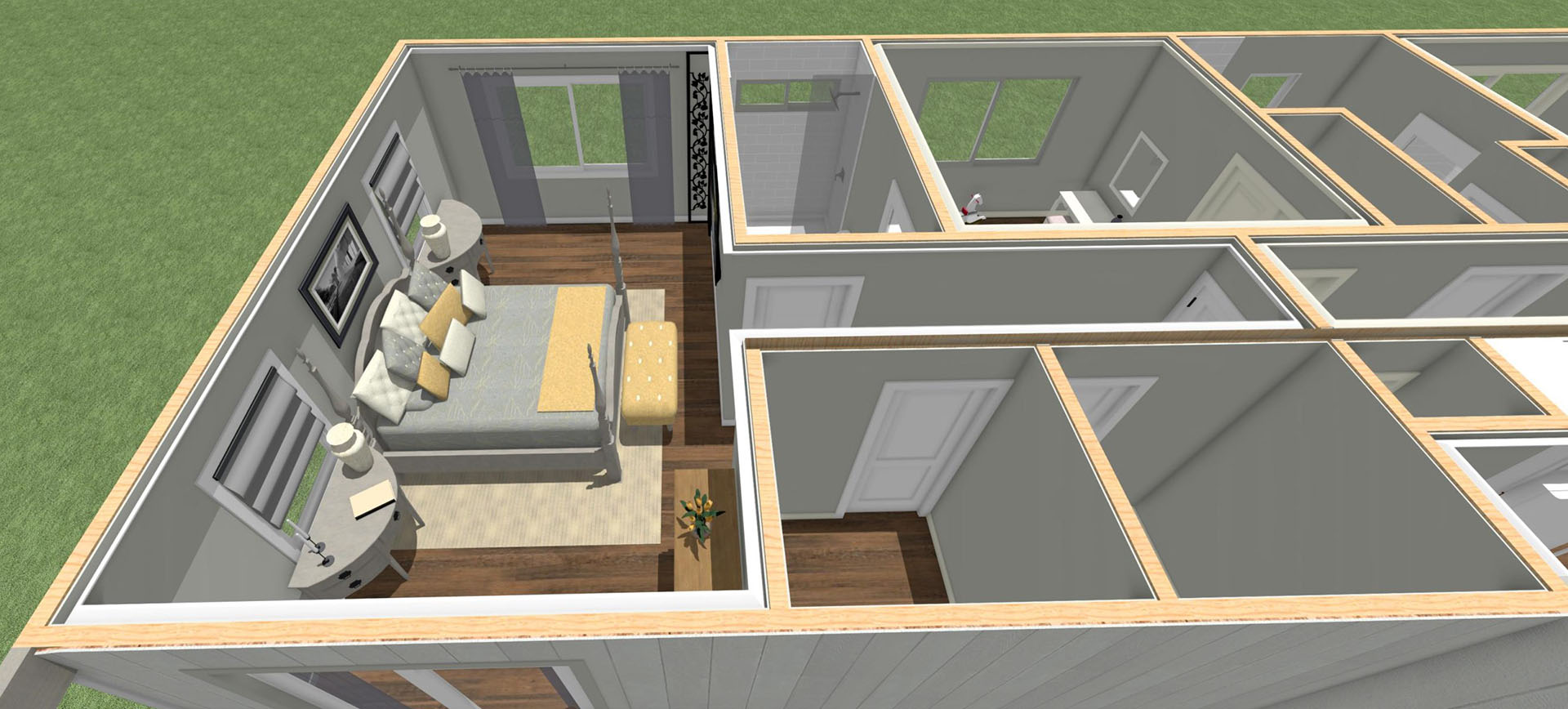 Haouli Floor plan overview of master bedroom